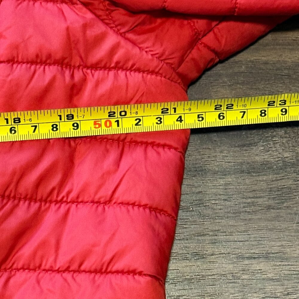 Joe Fresh Women's Red Puffer Jacket XL Quilted Zip Up Warm Fall Outerwear - Picture 3 of 5